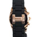 Emporio Armani Ladies Sportivo Chronograph Rose Gold PVD Watch - AR5906
